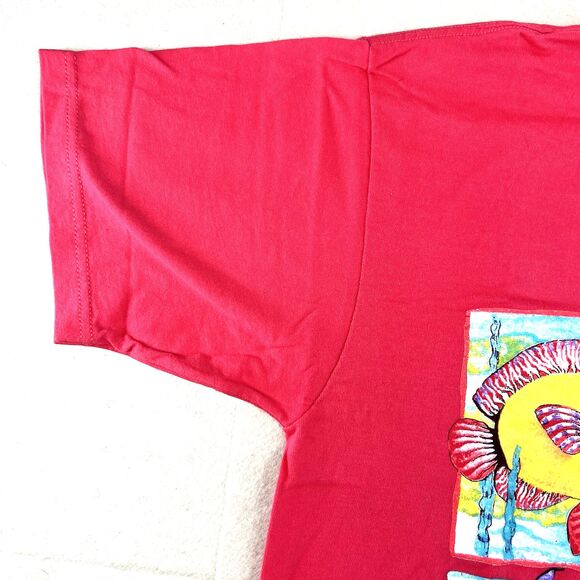 VTG Bobbie Brooks "Island Friends" Tropical Fish Grandma Core Tshirt Size M - Picture 4 of 14